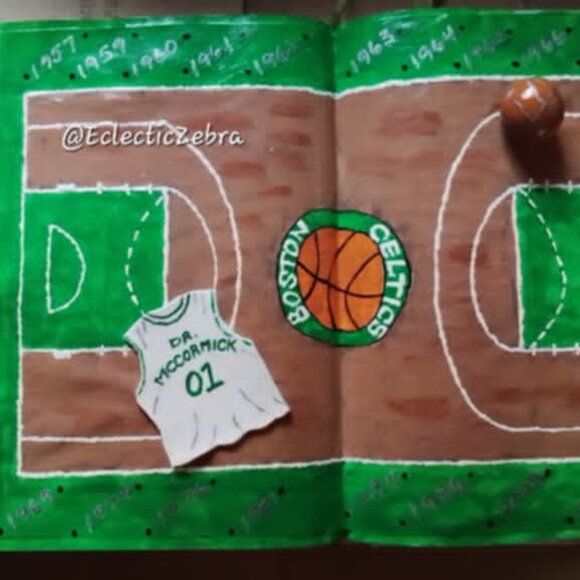 Altered art book- Celtics - Picture 3 of 3